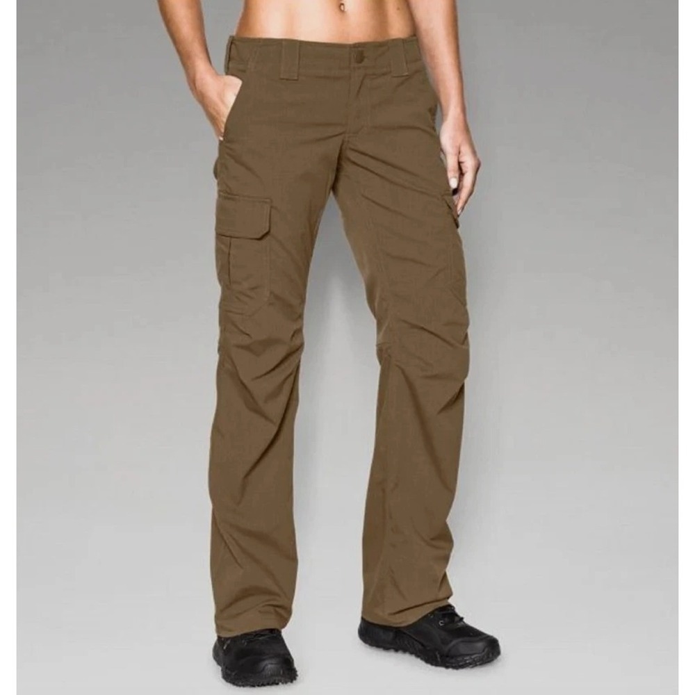Under Armour Storm NEW Tactical Cargo Pants Women 10 Olive Green Outdoor Utility